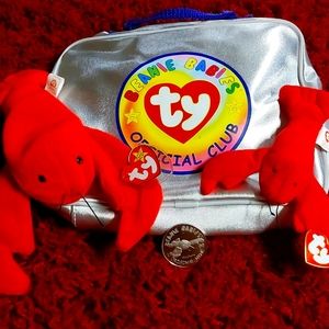 ULTRA RARE, HARD TO FIND, AUTHENTIC Vintage Pinchers Beanie Baby Original Set